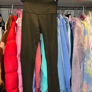 lululemon olive green align leggings 25” size 2